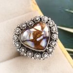 Purple Rose Dahlia Turquoise Size US 9 925 Sterling Silver Ring (RS61-296)