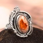Mexican Fire Opal Adjustable 925 Sterling Silver Ring (REXT54-42)