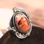 Mexican Fire Opal Adjustable 925 Sterling Silver Ring (REXT54-48)