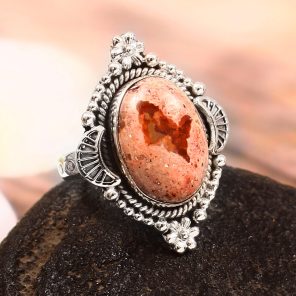 Mexican Fire Opal Size US 8 925 Sterling Silver Ring (REXT54-62)