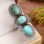 Kingman Turquoise Size US 9 925 Sterling Silver Ring (REXT55-42)