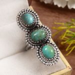 Kingman Turquoise Size US 6 925 Sterling Silver Ring (REXT55-27)