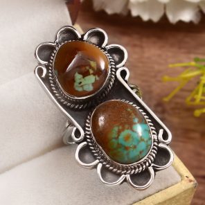 Kingman Turquoise Size US 11 925 Sterling Silver Ring (REXT55-49)