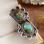 Kingman Turquoise Size US 7 925 Sterling Silver Ring (REXT55-56)