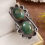 Kingman Turquoise Size US 10 925 Sterling Silver Ring (REXT55-68)