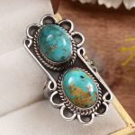 Kingman Turquoise Size US 9 925 Sterling Silver Ring (REXT55-64)