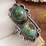 Kingman Turquoise Size US 10 925 Sterling Silver Ring (REXT55-67)
