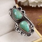 Kingman Turquoise Size US 9 925 Sterling Silver Ring (REXT55-65)
