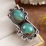 Kingman Turquoise Size US 6 925 Sterling Silver Ring (REXT55-61)