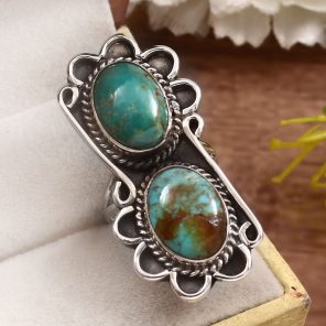 Kingman Turquoise Size US 6 925 Sterling Silver Ring (REXT55-62)