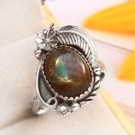Galaxy Opal Size US 10 925 Sterling Silver Ring (REXT76-116)