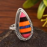 Aurora Opal & Composite Ring Size US 7 925 Sterling Silver Ring (REXT54-11)