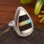 Aurora Opal & Composite Ring Size US 7 925 Sterling Silver Ring (REXT54-18)