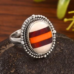 Aurora Opal & Composite Ring Size US 9 925 Sterling Silver Ring (REXT54-30)