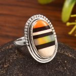 Aurora Opal & Composite Ring Size US 7 925 Sterling Silver Ring (REXT54-19)