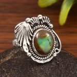 Cantera Opal Size US 7 925 Sterling Silver Ring (REXT76-96)
