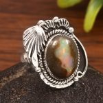 Cantera Opal Size US 7 925 Sterling Silver Ring (REXT76-98)