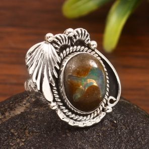 Cantera Opal Size US 7 925 Sterling Silver Ring (REXT76-99)