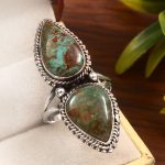 Kingman Turquoise Size US 11 925 Sterling Silver Ring (REXT55-95)