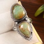 Kingman Turquoise Size US 10 925 Sterling Silver Ring (REXT55-91)