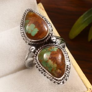 Kingman Turquoise Size US 9 925 Sterling Silver Ring (REXT55-85)