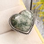 Tree Agate Size US 10 925 Sterling Silver Ring (REXT76-200)