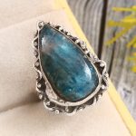 Apatite Size US 5 925 Sterling Silver Ring (REXT76-203)