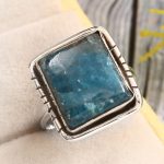 Apatite Size US 8 925 Sterling Silver Ring (REXT76-204)
