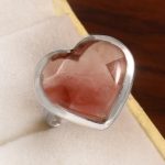 Strawberry Quartz Size US 6 925 Sterling Silver Ring (REXT91-59)