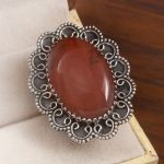 Strawberry Quartz Size US 6 925 Sterling Silver Ring (REXT91-13)