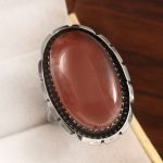 Strawberry Quartz Size US 11 925 Sterling Silver Ring (REXT91-48)