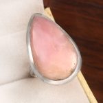 Strawberry Quartz Size US 9 925 Sterling Silver Ring (REXT91-65)