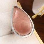 Strawberry Quartz Size US 8 925 Sterling Silver Ring (REXT91-63)