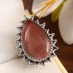 Strawberry Quartz Size US 5 925 Sterling Silver Ring (REXT91-12)