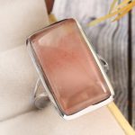 Strawberry Quartz Size US 12 925 Sterling Silver Ring (REXT85-76)