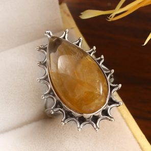 Rutile Size US 8 925 Sterling Silver Ring (RS17-375)