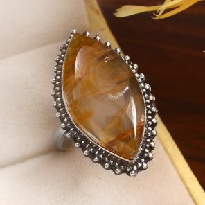 Rutile Size US 8 925 Sterling Silver Ring (RS17-376)