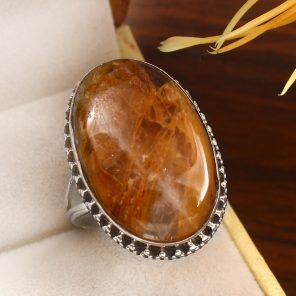 Rutile Size US 11 925 Sterling Silver Ring (RS17-360)