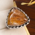 Rutile Size US 12 925 Sterling Silver Ring (RS17-351)