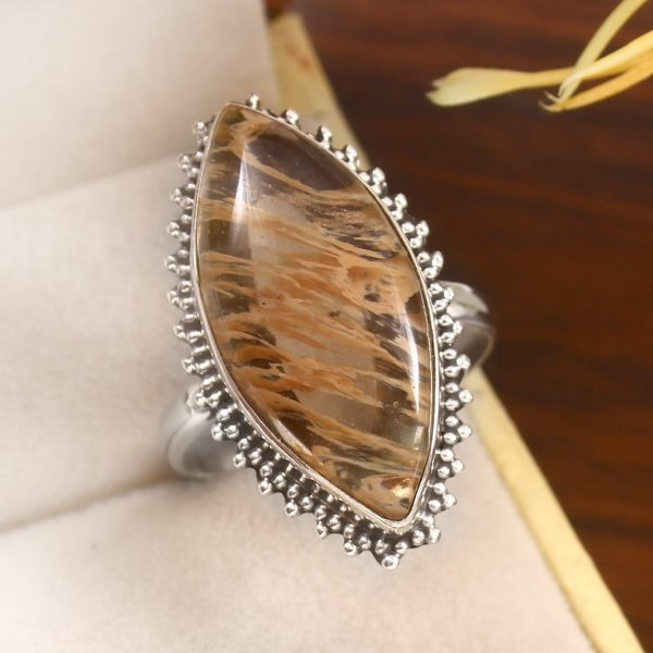 Rutile Size US 11 925 Sterling Silver Ring (RS17-358)