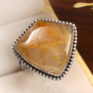 Rutile Size US 12 925 Sterling Silver Ring (RS17-353)