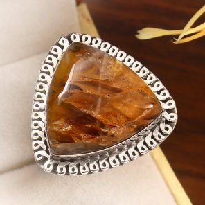 Rutile Size US 12 925 Sterling Silver Ring (RS17-354)
