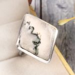Tree Agate Size US 11 925 Sterling Silver Ring (REXT90-94)