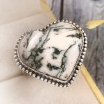 Tree Agate Size US 11 925 Sterling Silver Ring (REXT90-9)