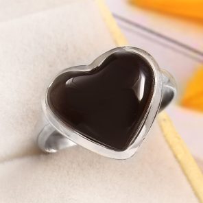 Black Onyx Size US 10 925 Sterling Silver Ring (REXT87-67)