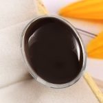 Black Onyx Size US 8 925 Sterling Silver Ring (REXT87-76)