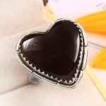 Black Onyx Size US 10 925 Sterling Silver Ring (REXT87-62)