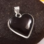 Black Onyx 1.25" 925 Sterling Silver Pendant (REXT87-98)