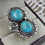 Mohave Turquoise 925 Sterling Silver Ring (REXT84-3)
