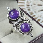 Purple Mohave Turquoise 925 Sterling Silver Ring (REXT82-4)